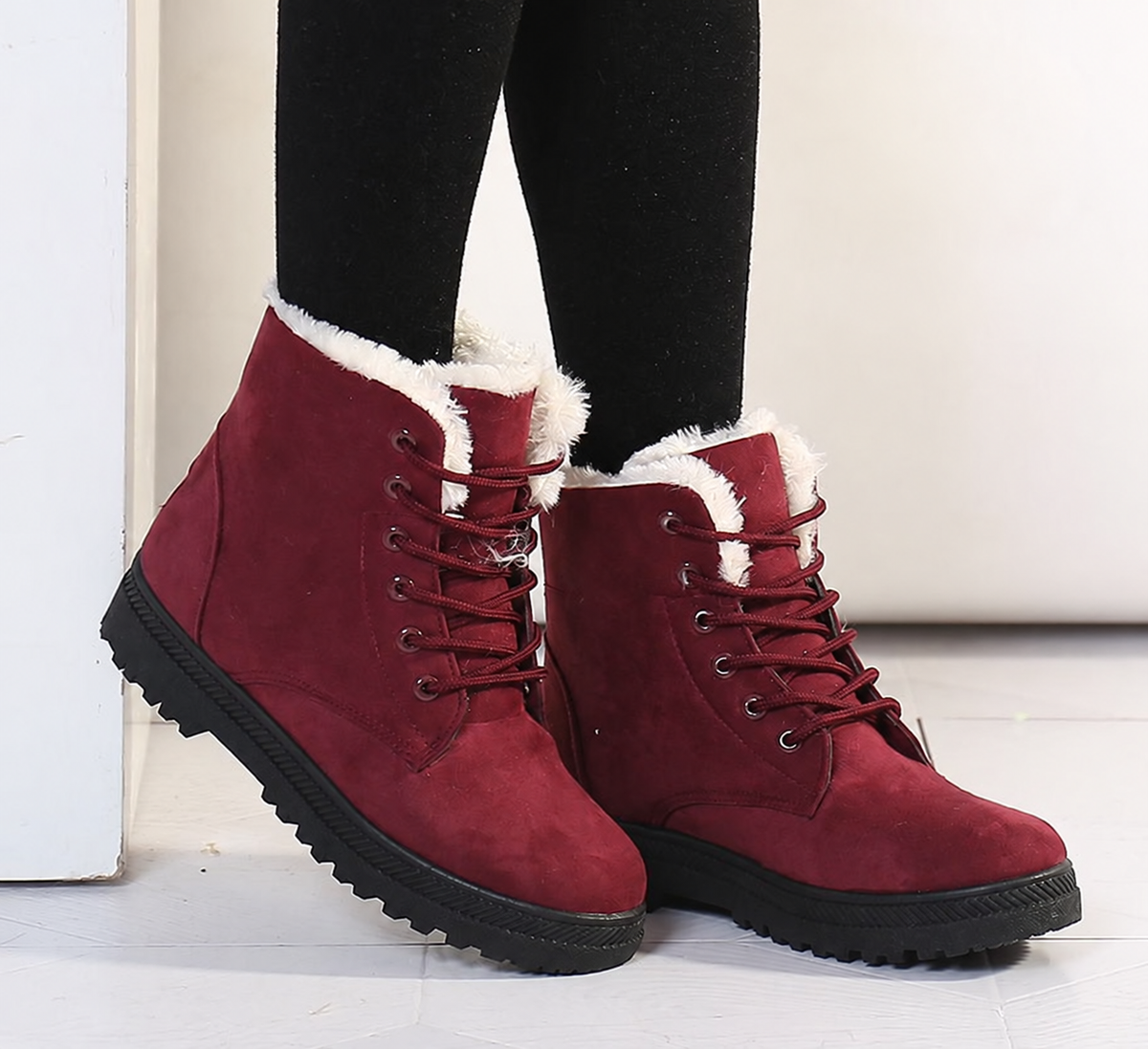 Serafina | Women's Cozy Lace-Up Ankle Boots