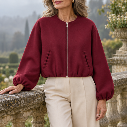 Valentina | Women's Cropped Zip-Up Jacket