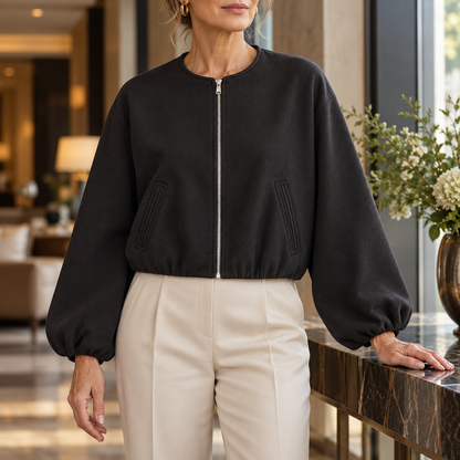 Valentina | Women's Cropped Zip-Up Jacket