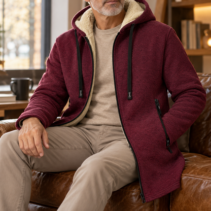 Velluto | Men's Hooded Mid-Length Coat