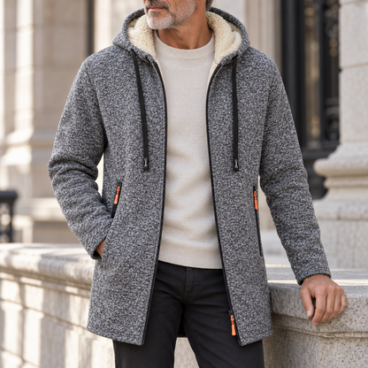 Velluto | Men's Hooded Mid-Length Coat