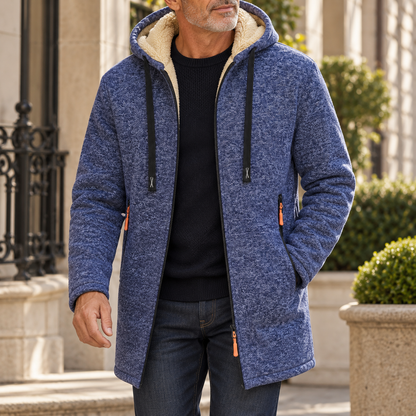 Velluto | Men's Hooded Mid-Length Coat