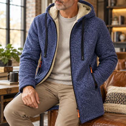 Velluto | Men's Hooded Mid-Length Coat