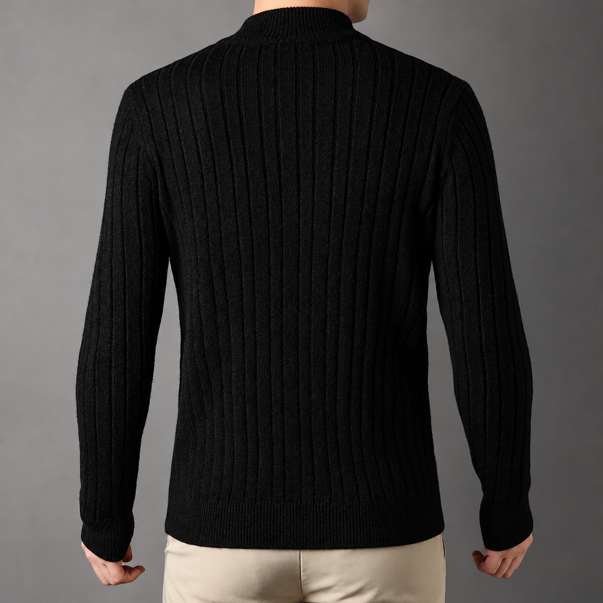 Lorenzo | Men's Cable Knit Half-Zip Sweater
