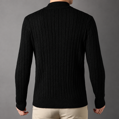 Lorenzo | Men's Cable Knit Half-Zip Sweater