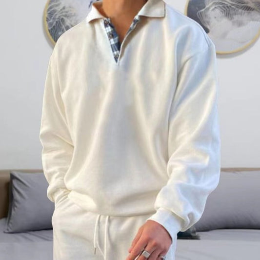 Alessio | Men's Lapel-Collar Pullover Sweatshirt