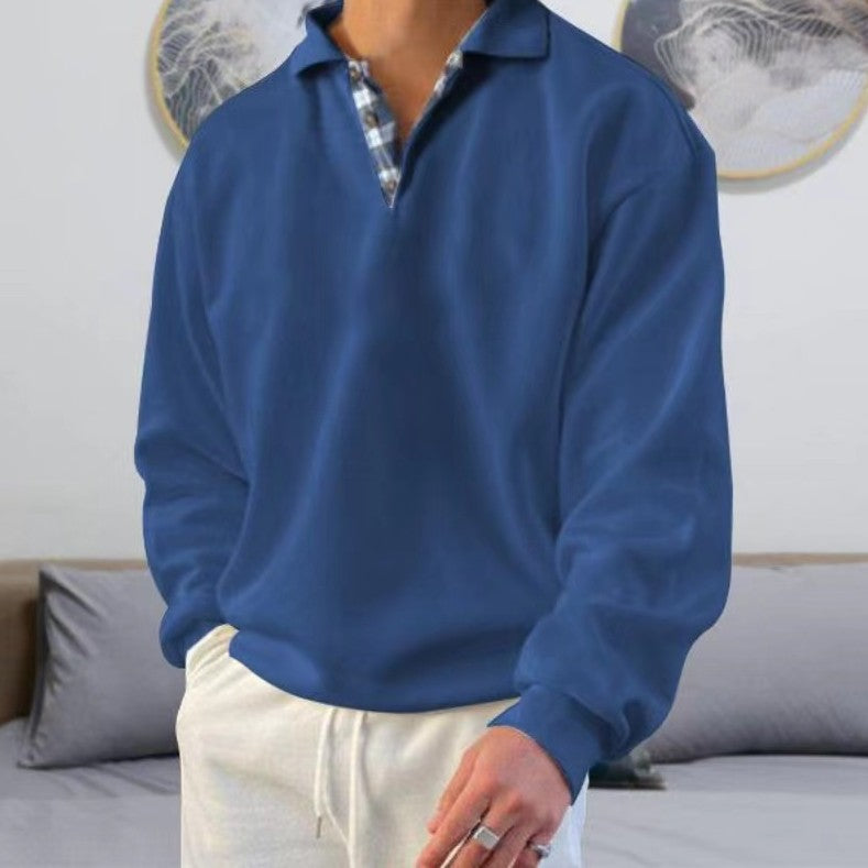 Alessio | Men's Lapel-Collar Pullover Sweatshirt