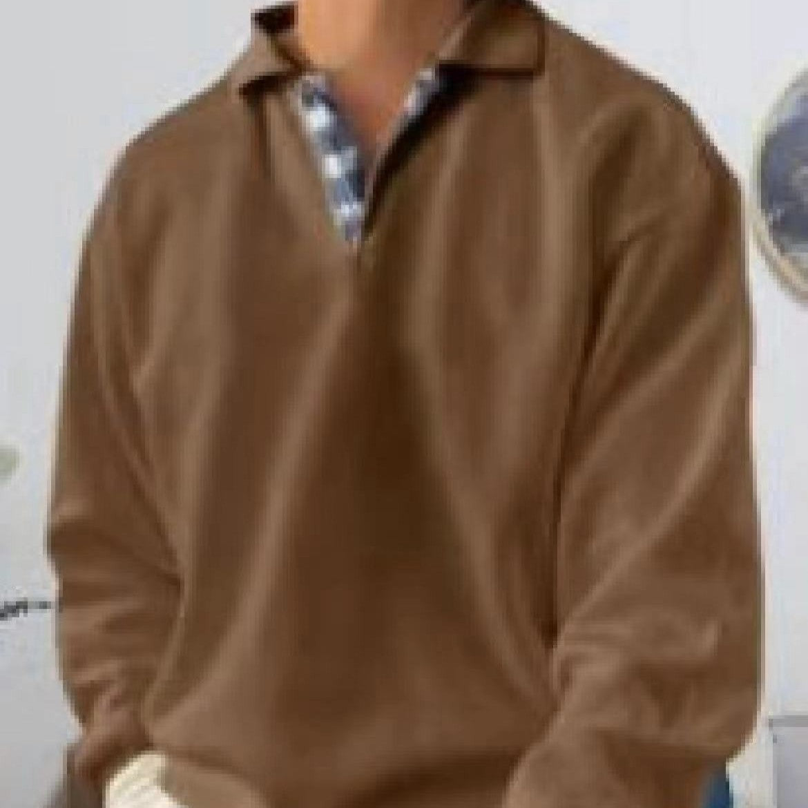 Alessio | Men's Lapel-Collar Pullover Sweatshirt