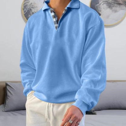 Alessio | Men's Lapel-Collar Pullover Sweatshirt