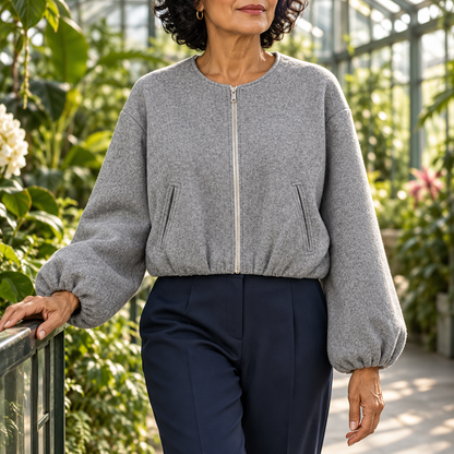 Valentina | Women's Cropped Zip-Up Jacket