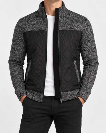Matteo | Men's Stand Collar Zip Knit Jacket