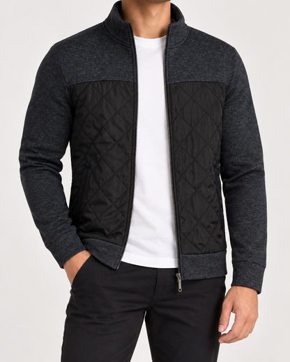 Matteo | Men's Stand Collar Zip Knit Jacket