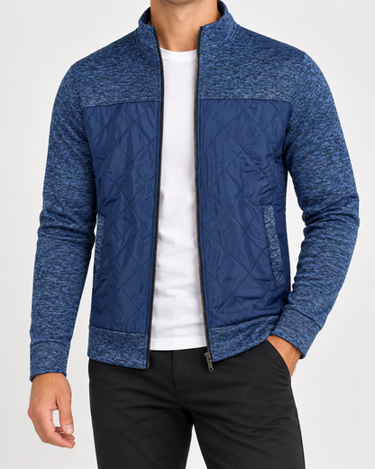 Matteo | Men's Stand Collar Zip Knit Jacket