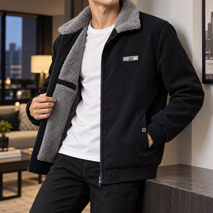Enzo | Men's Corduroy Zip Jacket