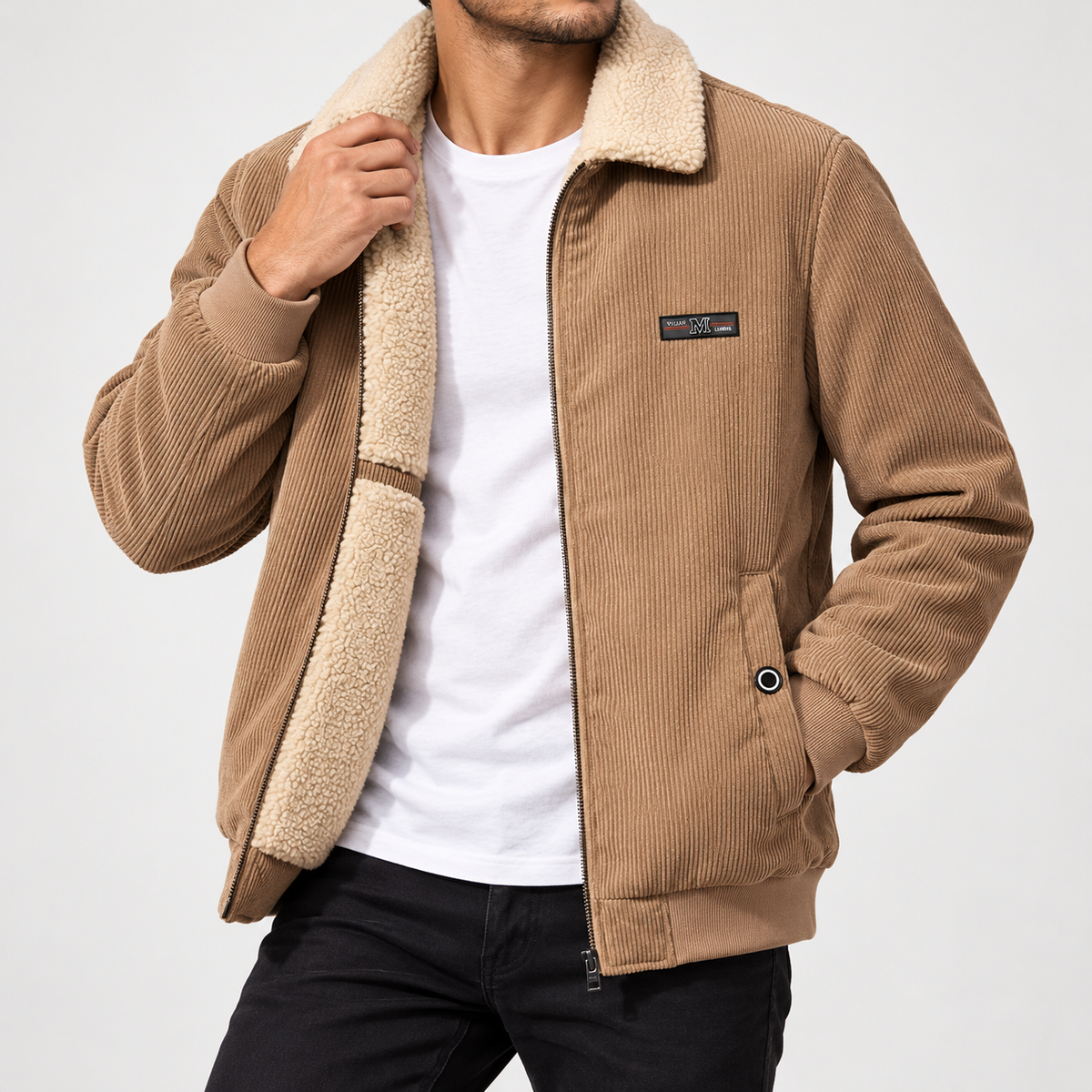 Enzo | Men's Corduroy Zip Jacket