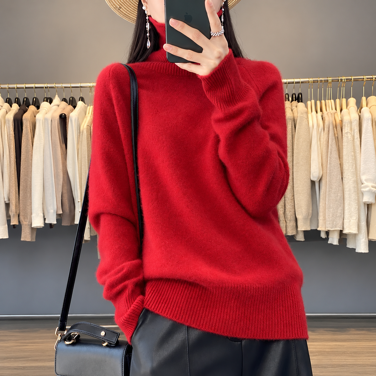 Bianca | Women's Oversized Turtleneck Sweater
