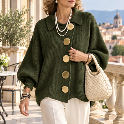 Valentina | Women's Collared Knit Cardigan