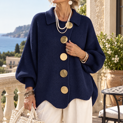 Valentina | Women's Collared Knit Cardigan