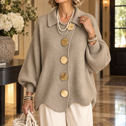 Valentina | Women's Collared Knit Cardigan