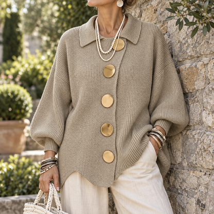 Valentina | Women's Collared Knit Cardigan