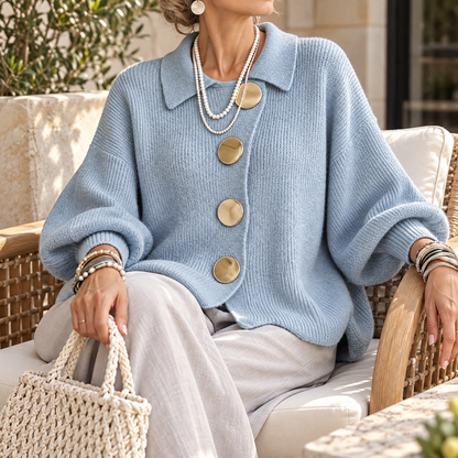 Valentina | Women's Collared Knit Cardigan