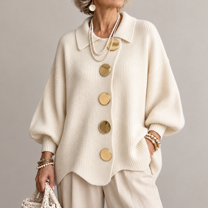 Valentina | Women's Collared Knit Cardigan
