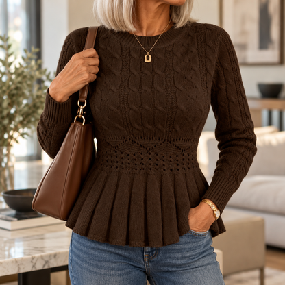 Fiorella | Women's Slimming Pleated Sweater Top