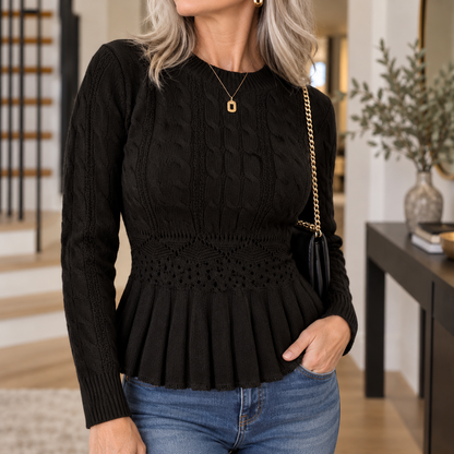 Fiorella | Women's Slimming Pleated Sweater Top