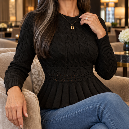 Fiorella | Women's Slimming Pleated Sweater Top