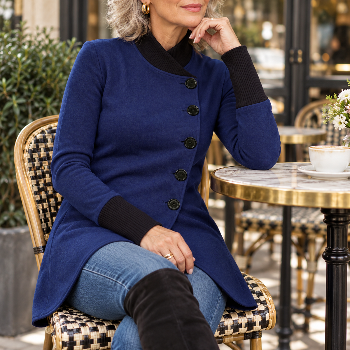 Adriana | Women's Stand Collar Coat