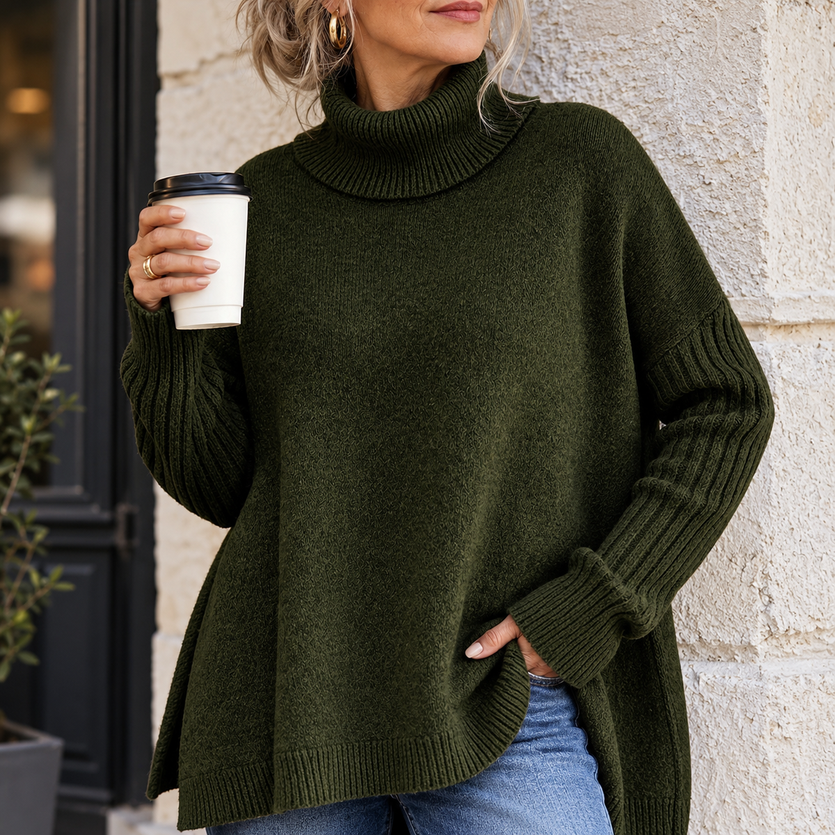 Amelie | Women's Soft Knit Turtleneck Sweater