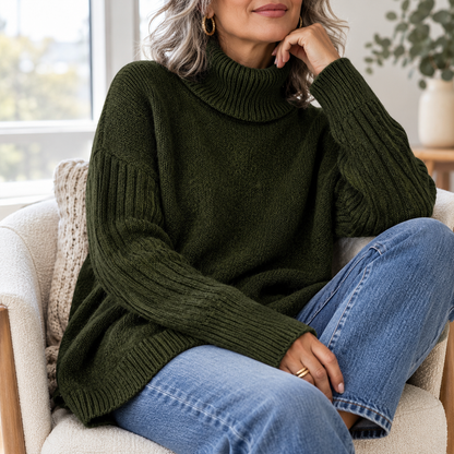 Amelie | Women's Soft Knit Turtleneck Sweater