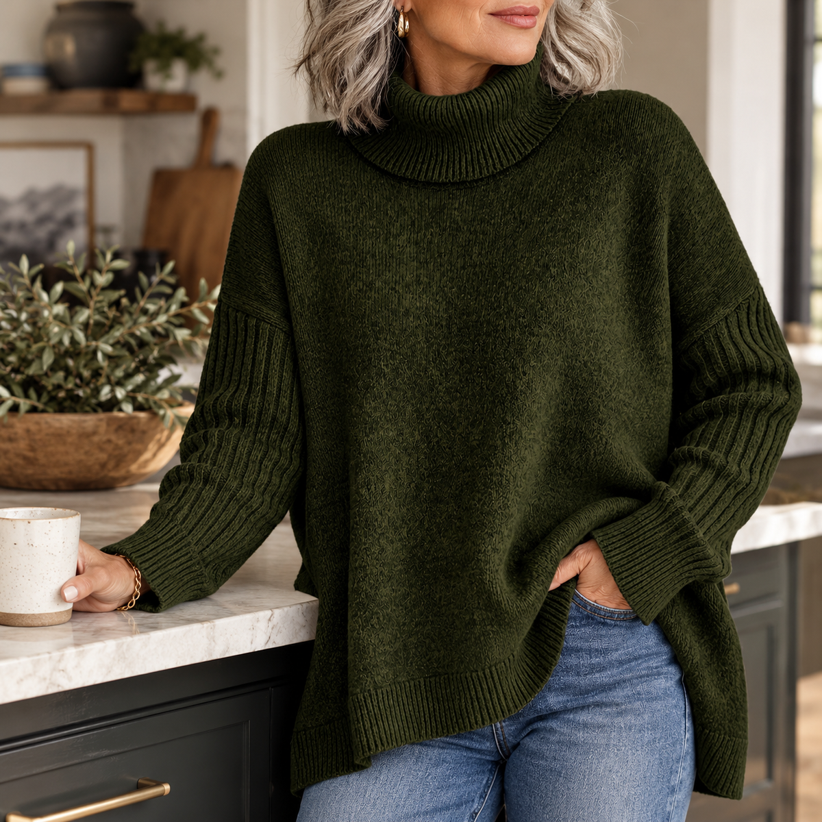 Amelie | Women's Soft Knit Turtleneck Sweater