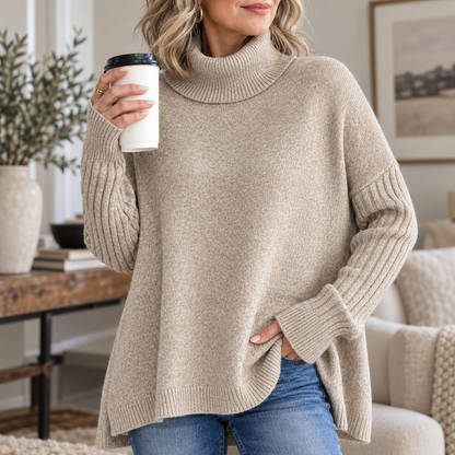 Amelie | Women's Soft Knit Turtleneck Sweater