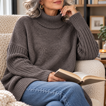 Amelie | Women's Soft Knit Turtleneck Sweater
