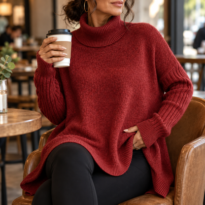 Amelie | Women's Soft Knit Turtleneck Sweater