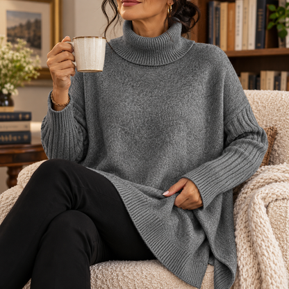 Amelie | Women's Soft Knit Turtleneck Sweater