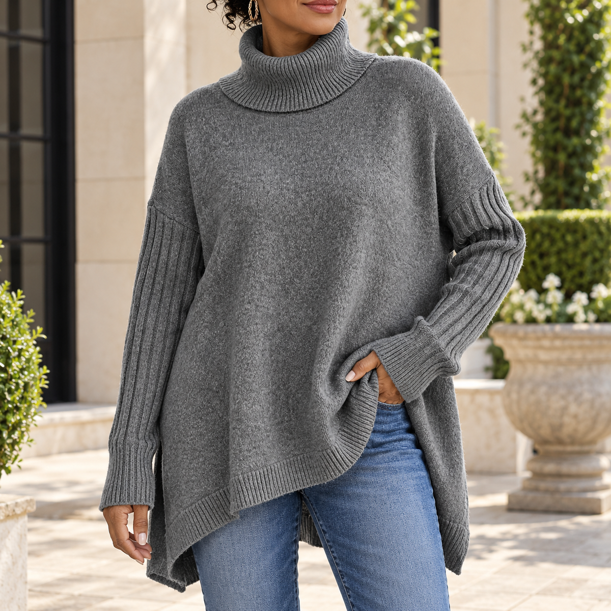 Amelie | Women's Soft Knit Turtleneck Sweater