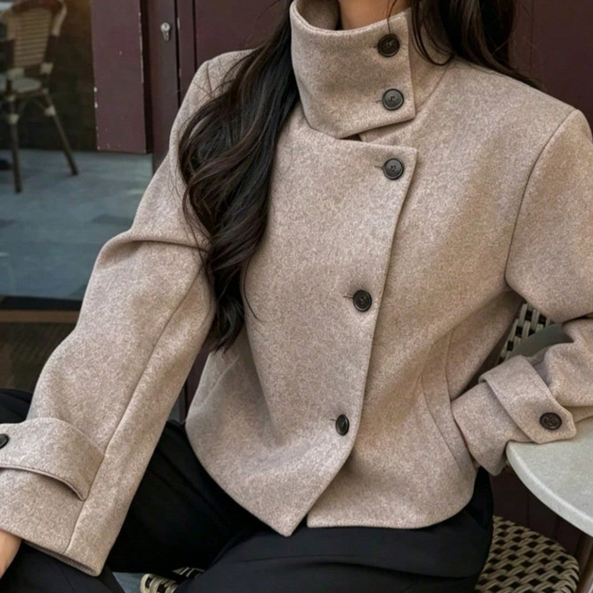 Lucia | Women's Stand Collar Short Jacket