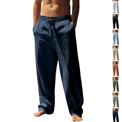 Luciano | Men's Linen Casual Trousers