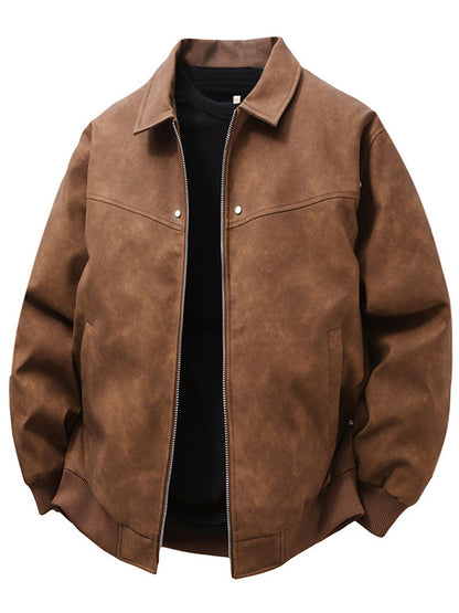 KASA | Relaxed Collared Suede Jacket
