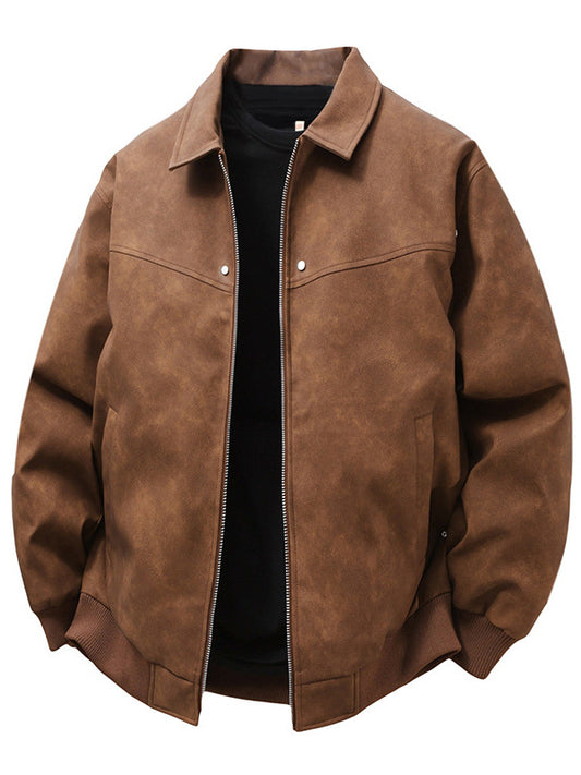 KASA | Relaxed Collared Suede Jacket