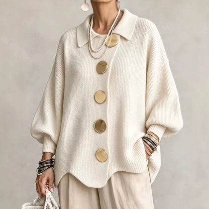 Valentina | Women's Collared Knit Cardigan