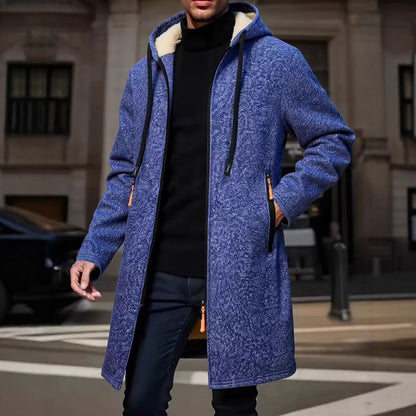Velluto | Men's Hooded Mid-Length Coat
