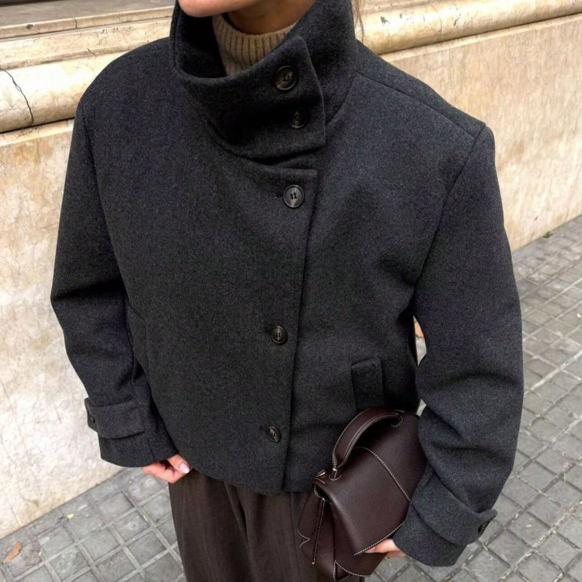 Lucia | Women's Stand Collar Short Jacket