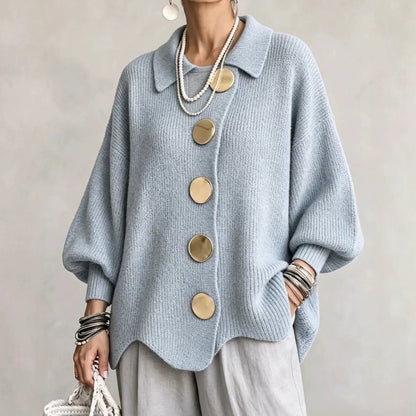Valentina | Women's Collared Knit Cardigan