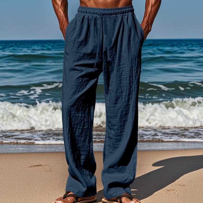 Luciano | Men's Linen Casual Trousers