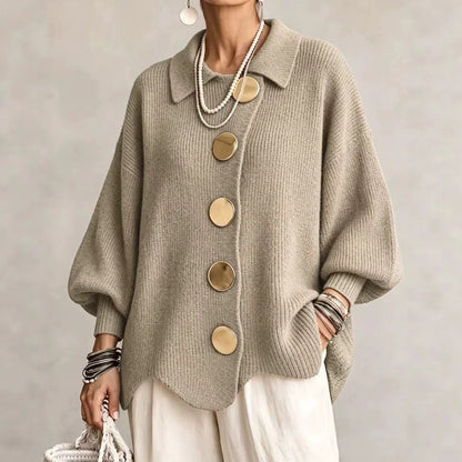 Valentina | Women's Collared Knit Cardigan