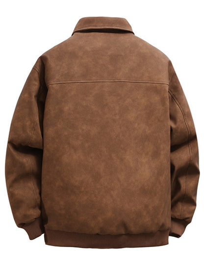 KASA | Relaxed Collared Suede Jacket
