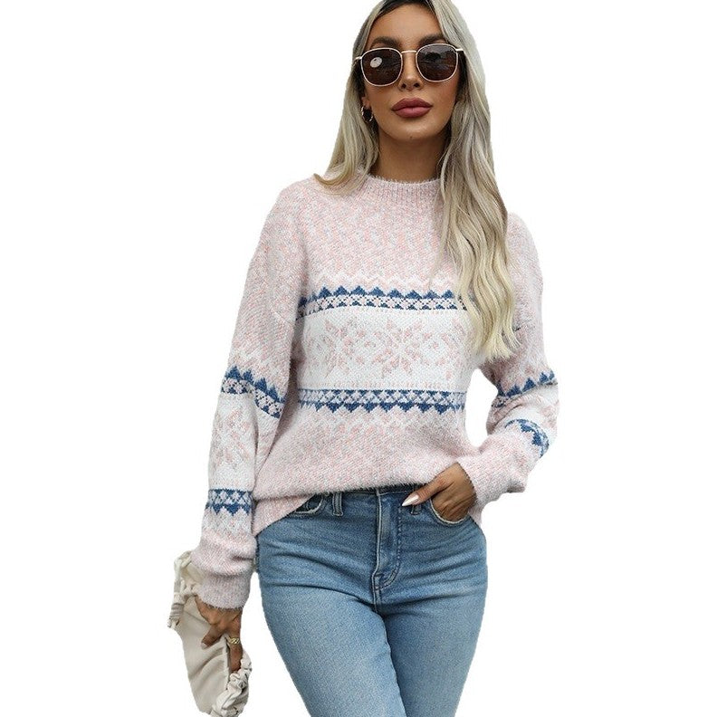Fiorella | Women's Snowflake Knit Sweater